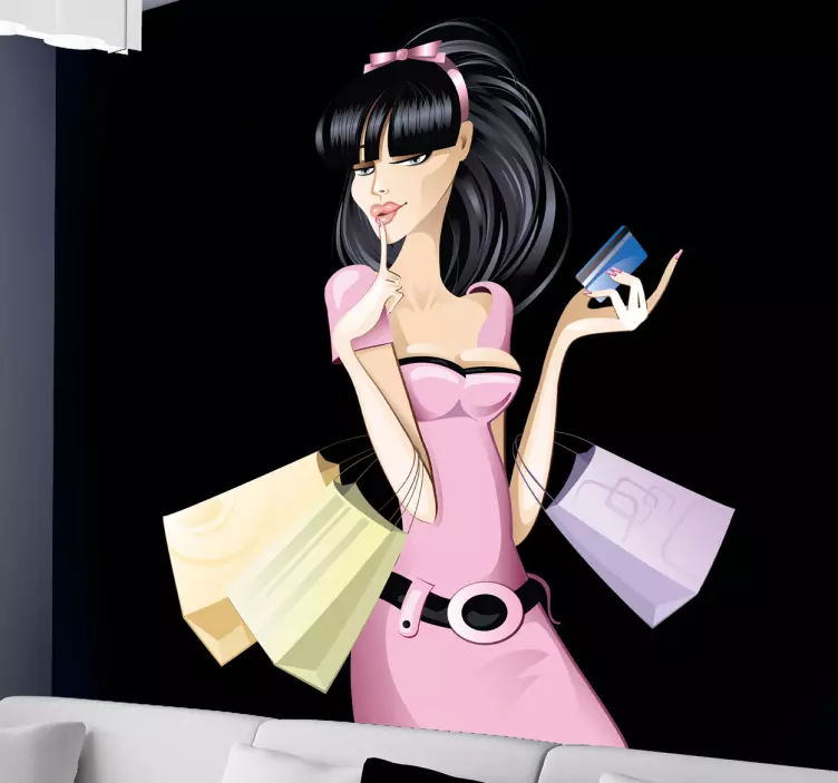 Modă autocolant tânără doamnă - TenStickers