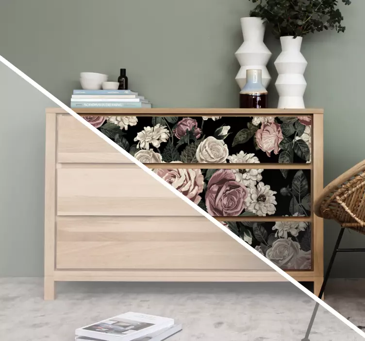 Model de autocolant mare pentru trandafiri mari - TenStickers