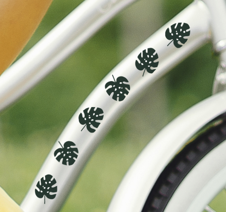 Autocolant monstera lasă bicicleta - TenStickers