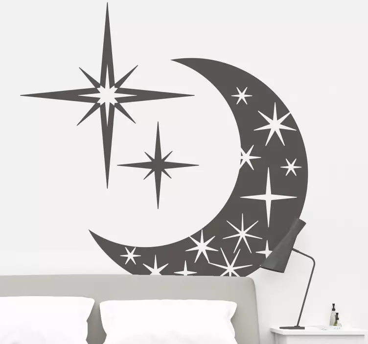 Moon & stele autocolant de perete - TenStickers