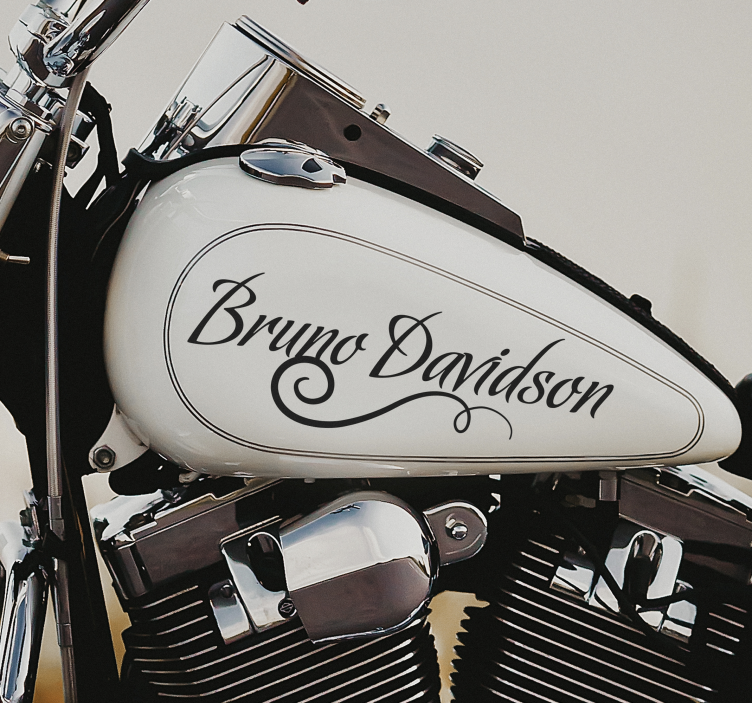 Autocolante motociclete nume de filigran caligrafic - TenStickers