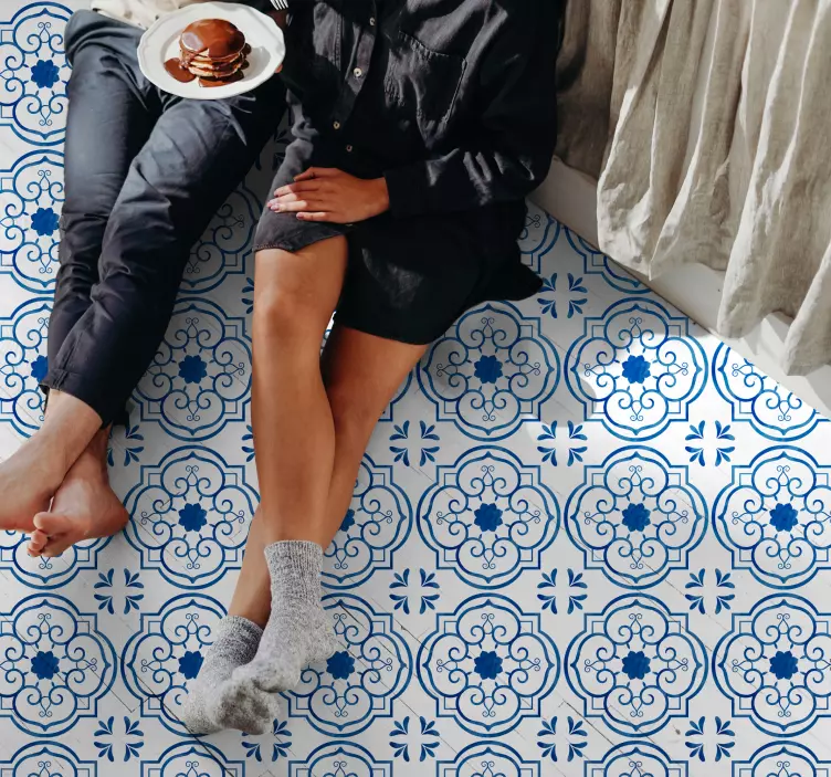 Mozaic vintage model podea autocolant decal - TenStickers