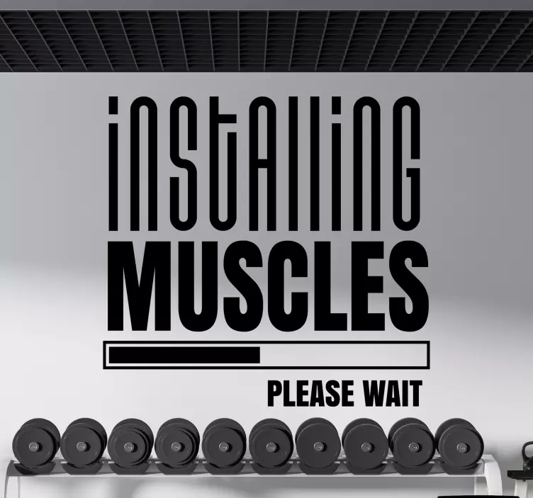 Mușchi care încarcă autocolant de vinil pe perete - TenStickers