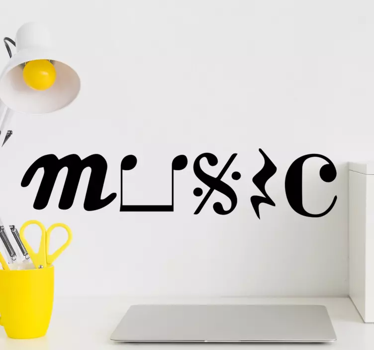 Muzică în simboluri autocolant de perete muzical - TenStickers