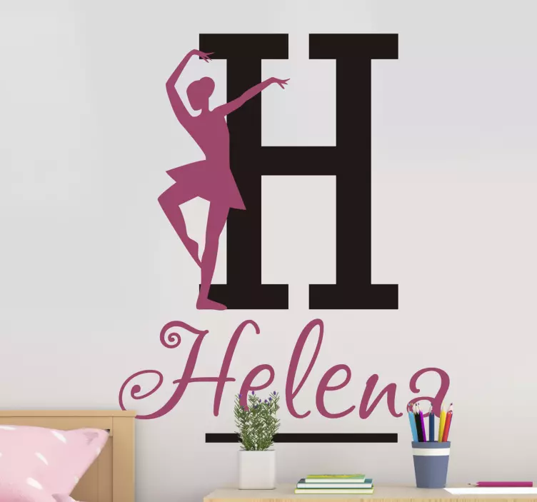 N fată de dansatoare de balet cu autocolant de dans - TenStickers