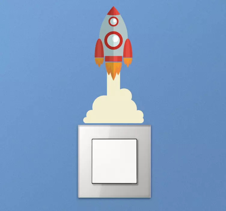 Autocolant spațial comutator de lumină pentru navă rachetă - TenStickers