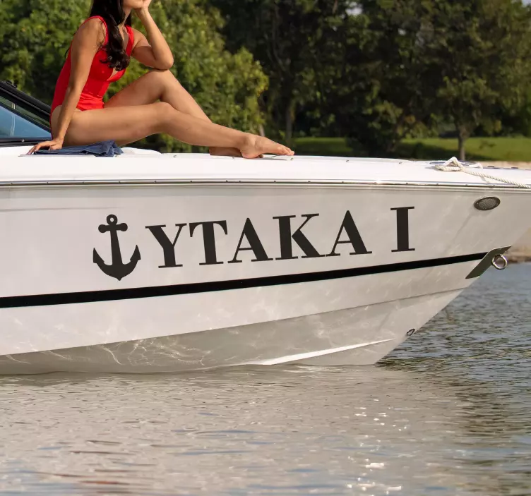 Etichete autocolante pentru pereti nume cu desen ancorăNume cu de - TenStickers