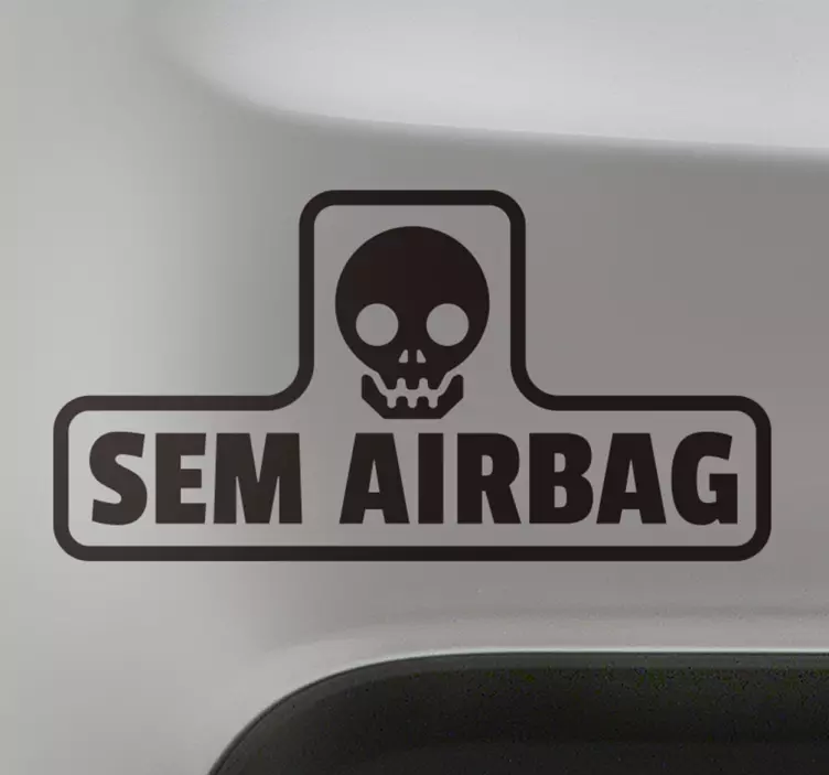 Nici un autocolant de vinil auto craniu airbag - TenStickers