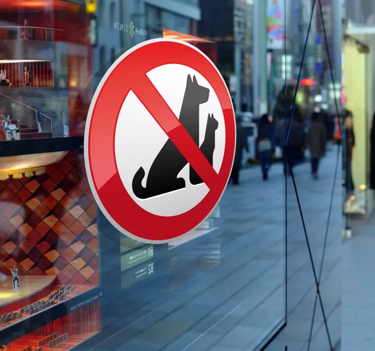 Nici un autocolant de avertizare pentru animale de companie - TenStickers