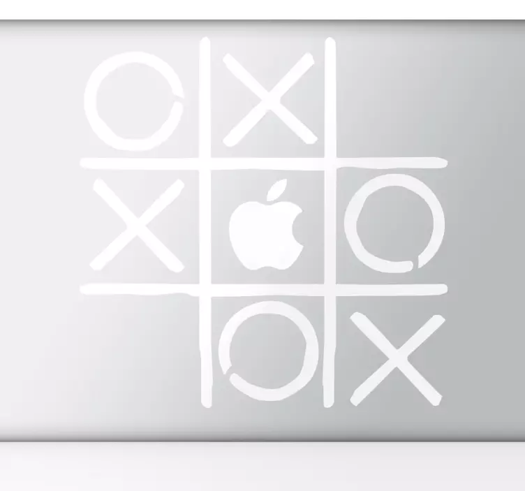 Noughts & cross sticker macbook - TenStickers