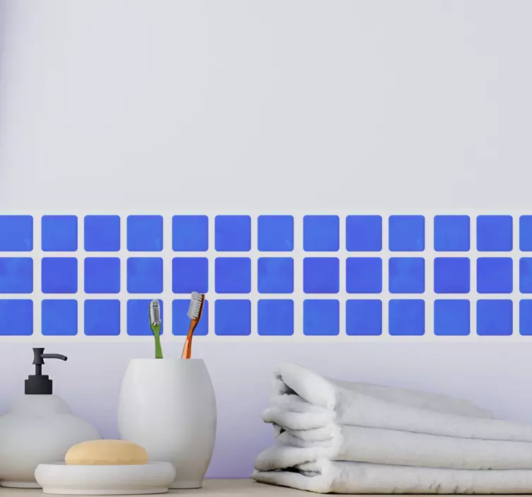 Nuanțe de albastru placă de gresie - TenStickers