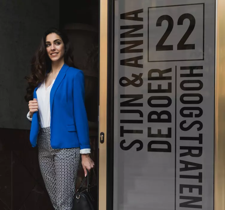 Număr de casă personalizat autocolant fereastră nl - TenStickers