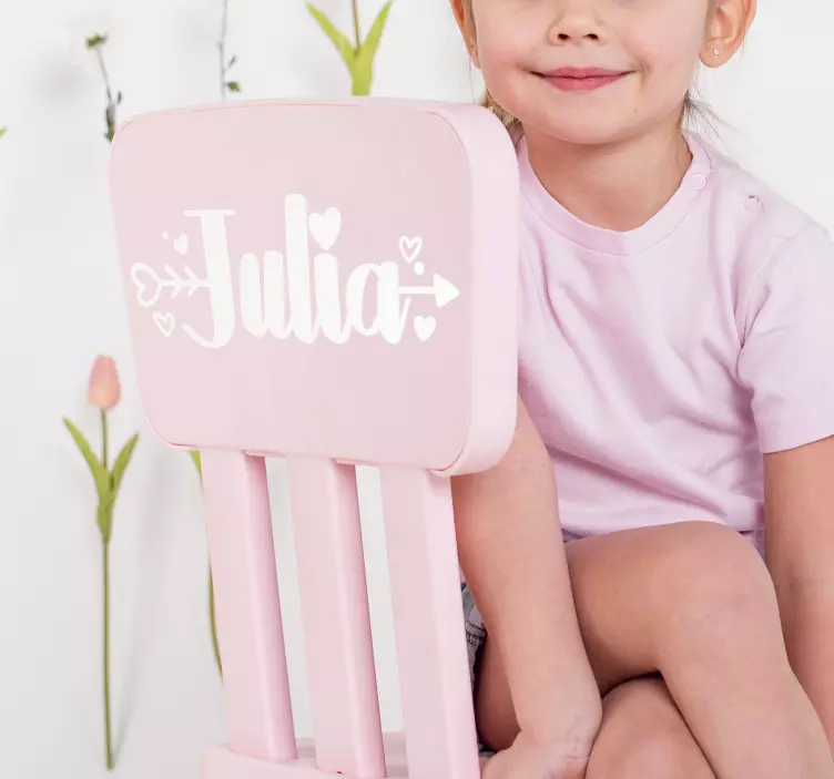 Nume personalizat dragoste autocolant personalizat - TenStickers