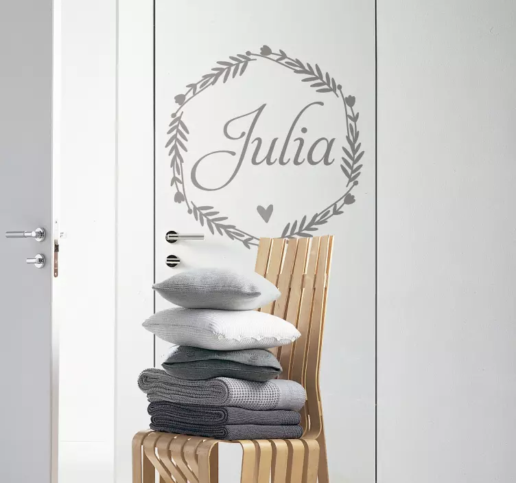 Numele pe o coroană rotunjită - TenStickers