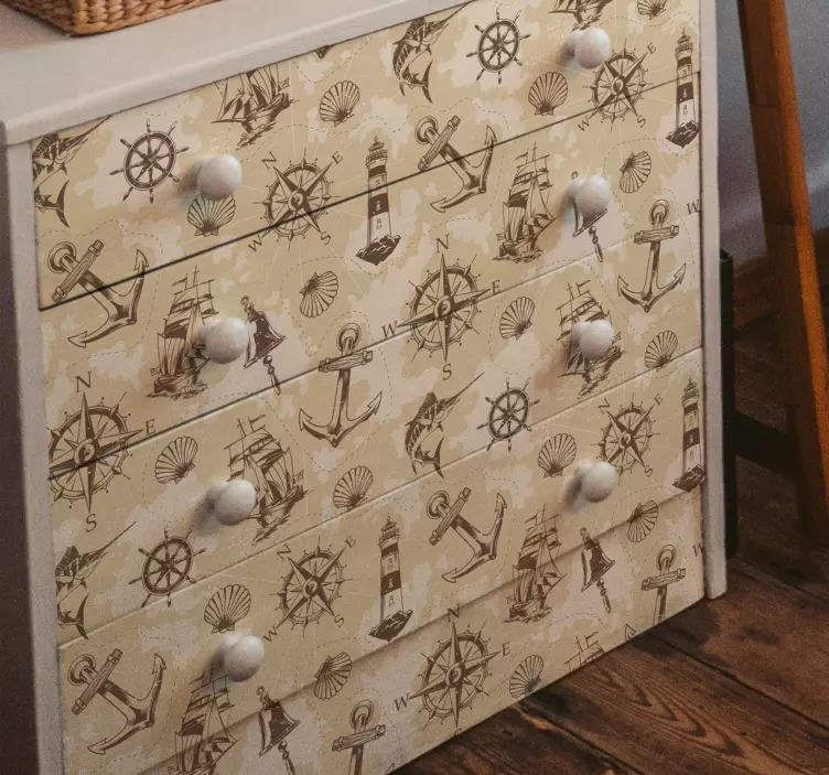 Autocolant mobilier obiecte marine - TenStickers