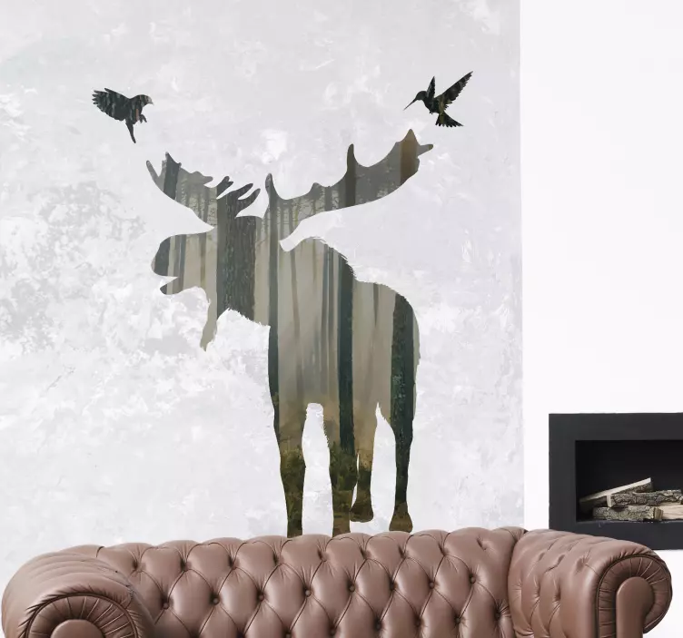 Oh căprioare în pădure decal de animale sălbatice - TenStickers