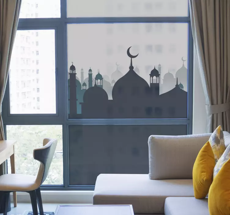 Autocolant de fereastră cu ornament arabic - TenStickers
