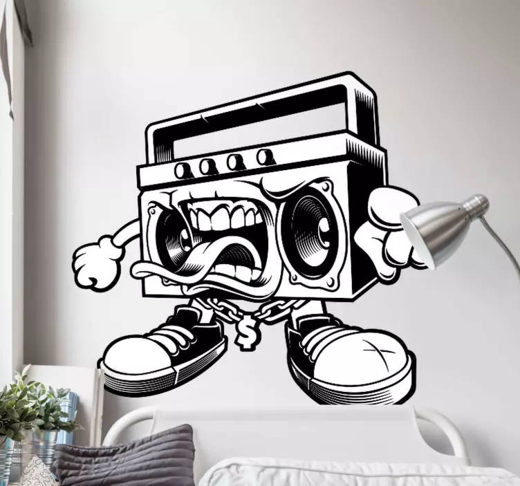 Pachet de autocolante graffiti boombox - TenStickers