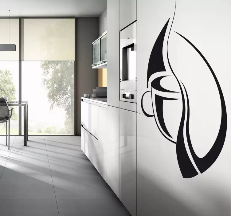 Pahar cu cafea logo sticker de perete - TenStickers