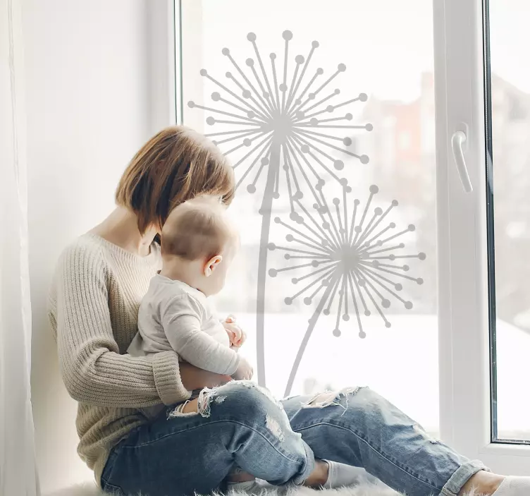 Autocolant de fereastră de păpădie - TenStickers