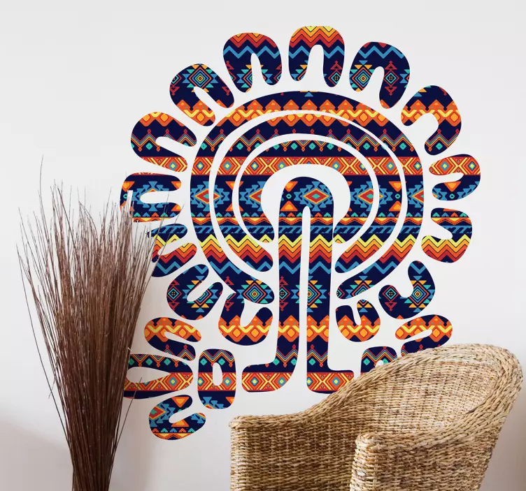 Perete decal arbore aztec - TenStickers