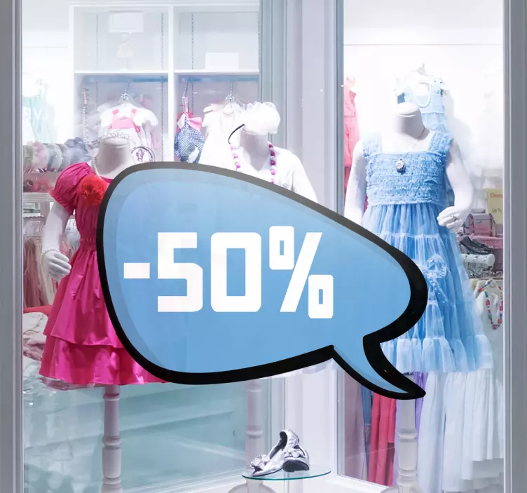 Personalizabil albastru autocolant de promovare - TenStickers