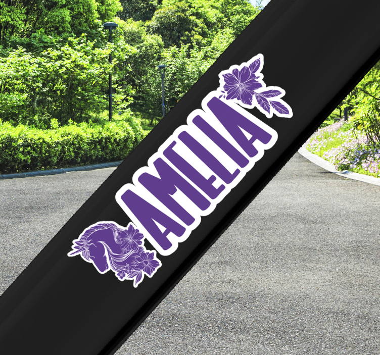 Personalizabil frumos unicorn decal biciclete biciclete - TenStickers