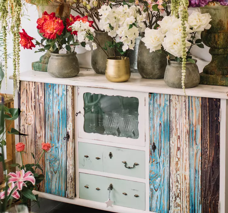 Pictat din lemn decor de perete cameră de perete - TenStickers