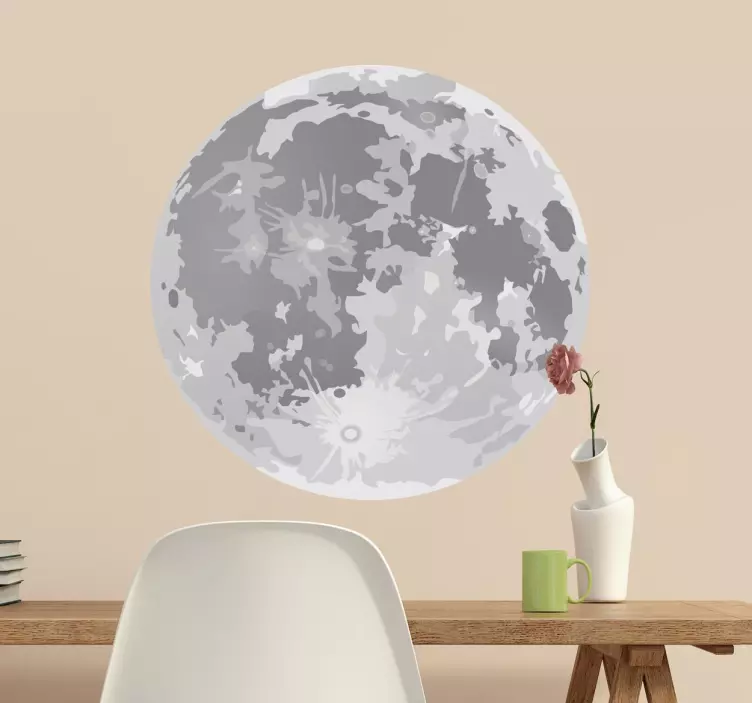 Pictograma de perete plin de luna - TenStickers