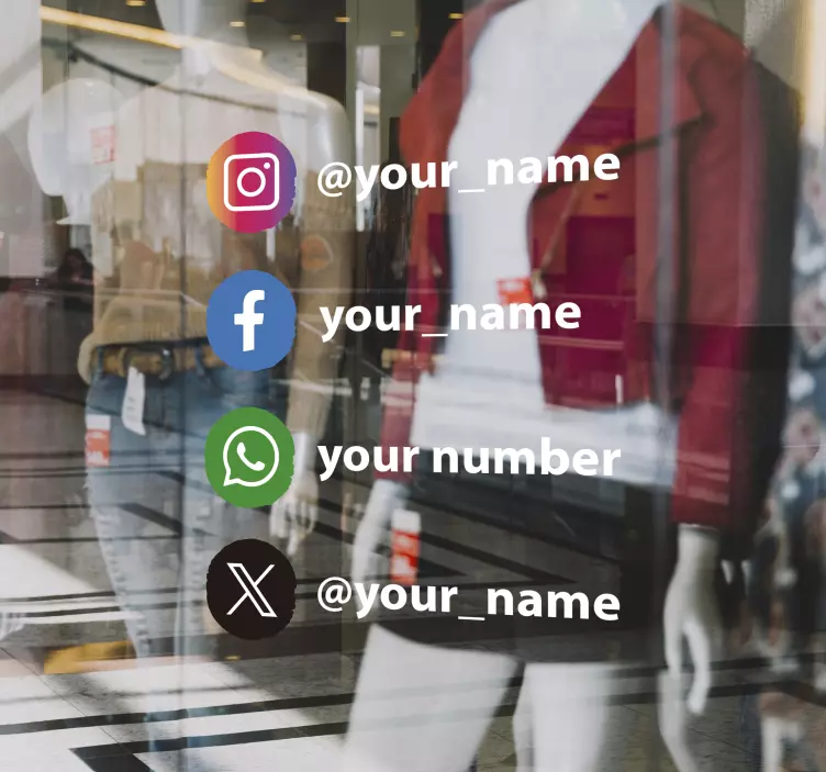 Social media punct pictogramă semn de vinil - TenStickers