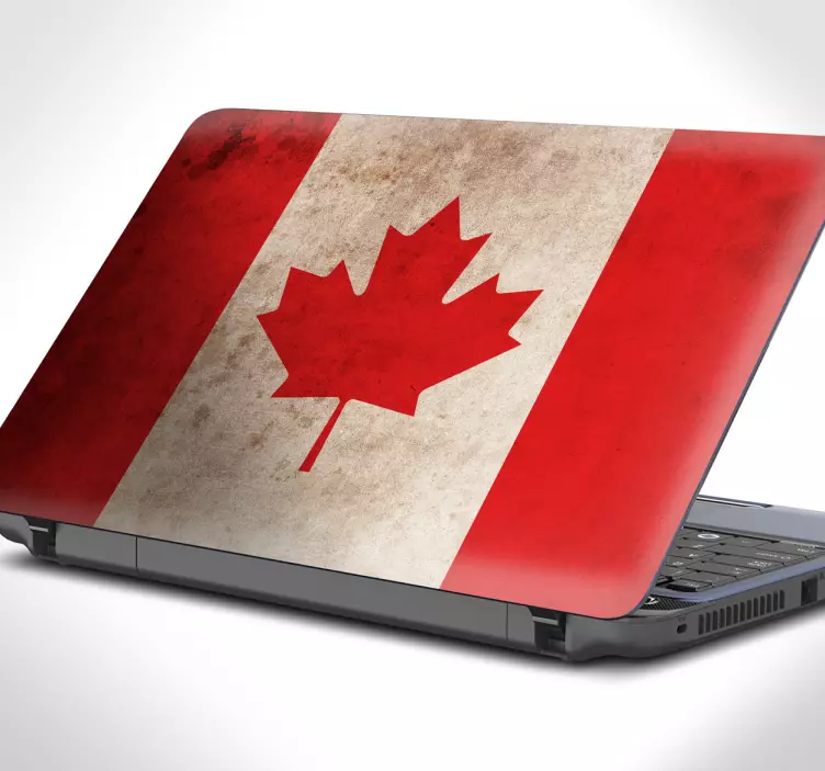 Autocolant pentru laptopul steagului canadian - TenStickers