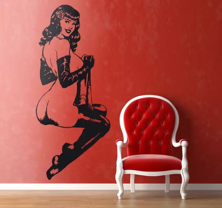 Pin-up fata autocolant erotic - TenStickers