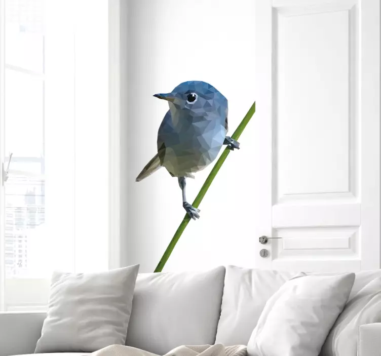 Pisică poligonală pe autocolantă - TenStickers