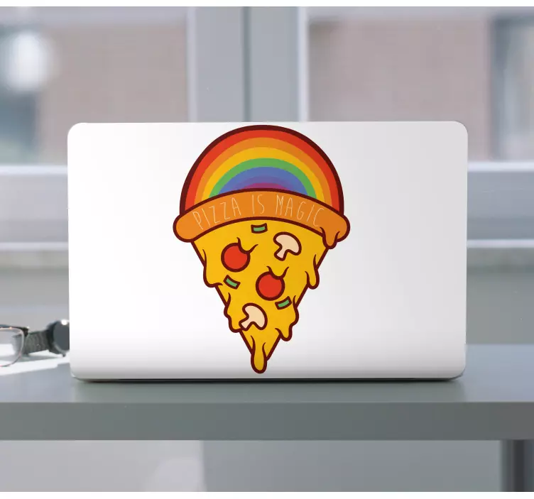 Pizza este skin-uri magice pentru laptop - TenStickers