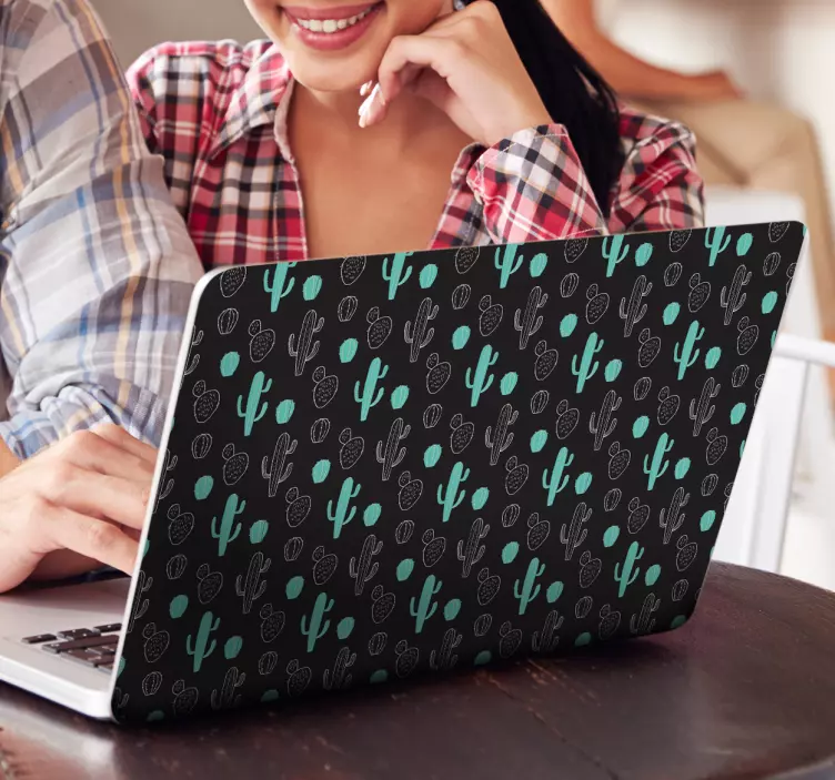Cactus imprimă autocolant pentru laptop - TenStickers
