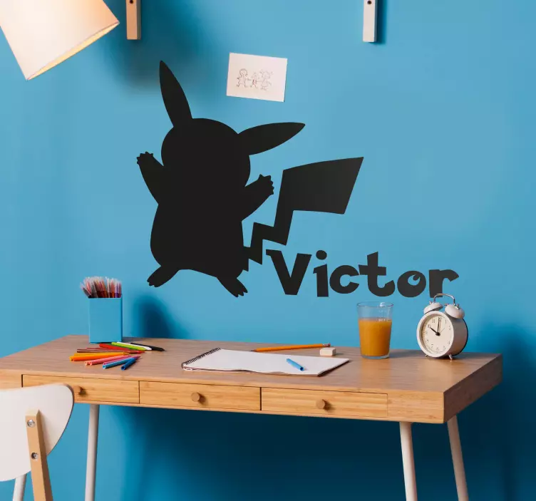Pokémon cu autocolant personalizat pentru nume - TenStickers