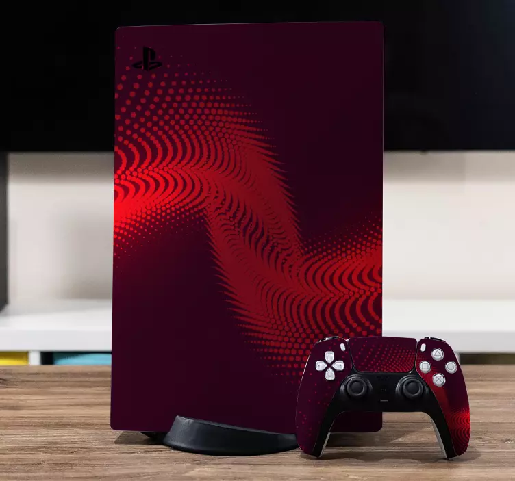 Autocolante ps5 ps4 roșu burst - TenStickers