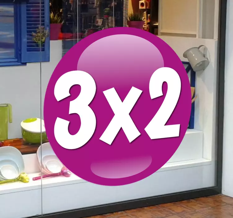 Purpuriu personalizabil fereastră de promovare autocolant - TenStickers