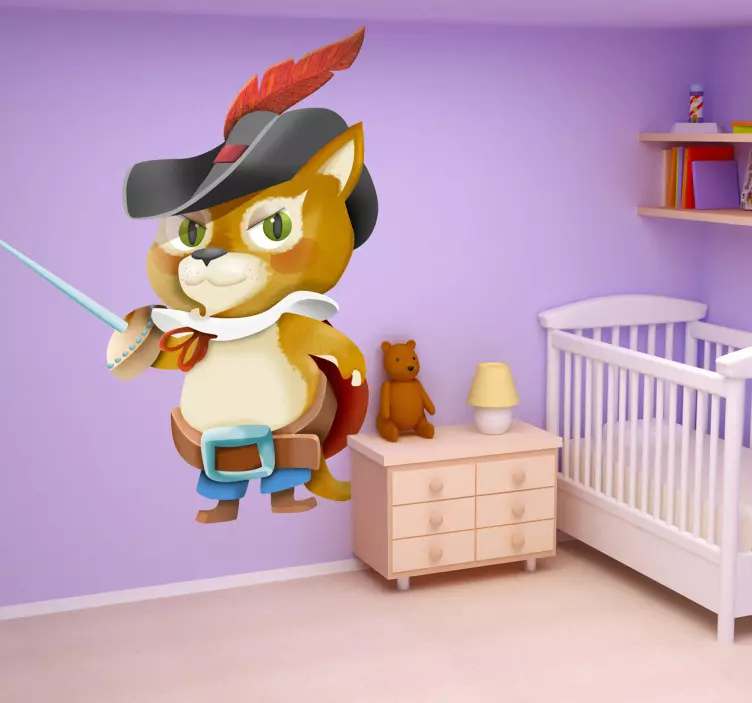 Puss in sticker pentru copii pentru copii - TenStickers