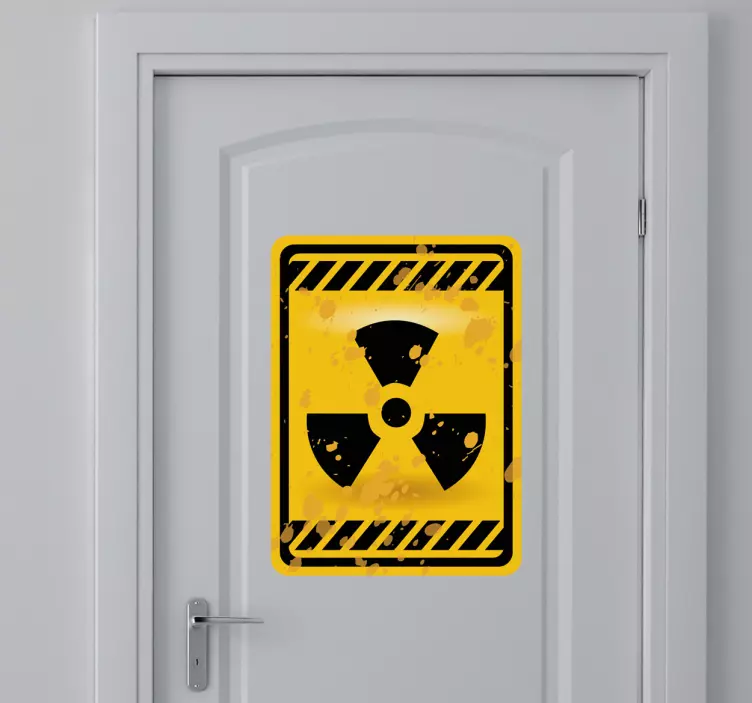 Radioactiv autocolant usa semn - TenStickers