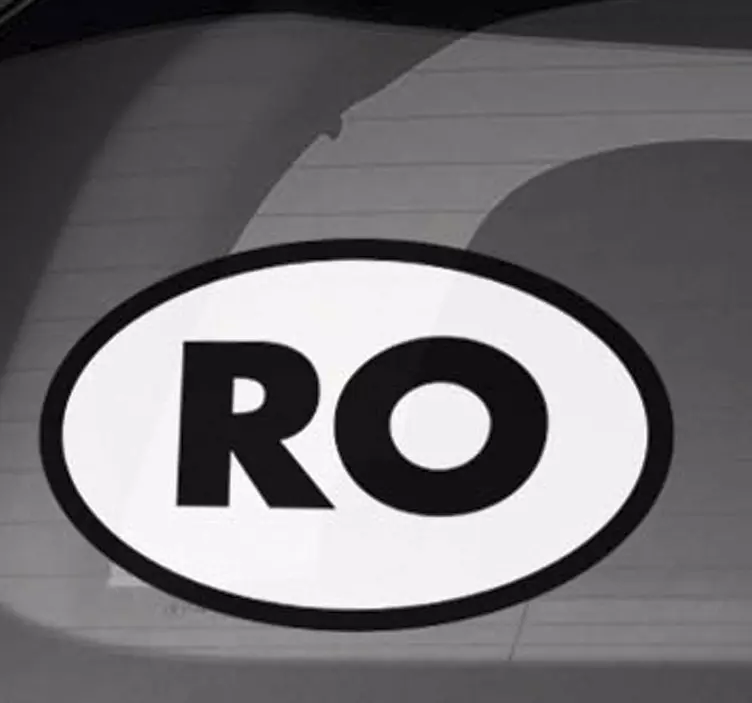 Ro pentru masina in autocolant romania - TenStickers