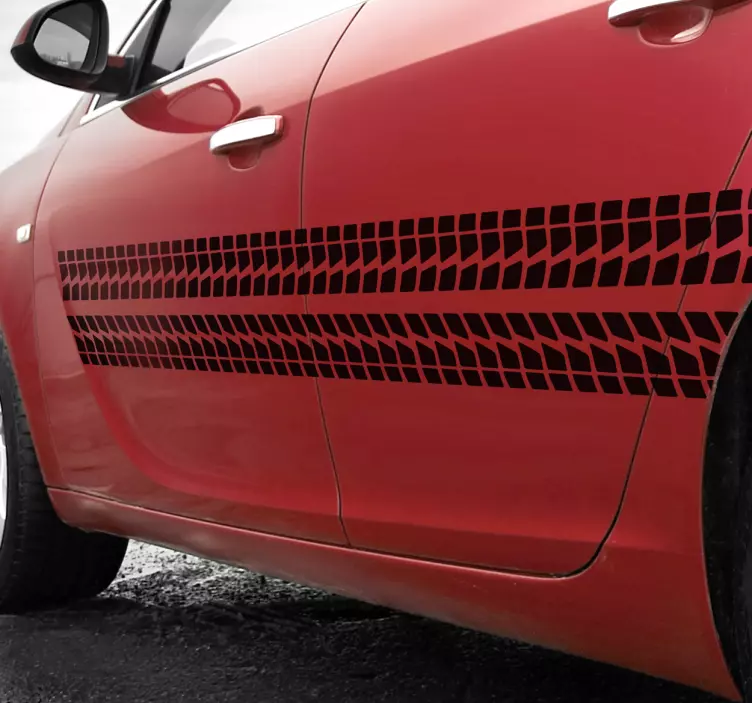 Roți de mașină linie dreaptă autocolant auto - TenStickers