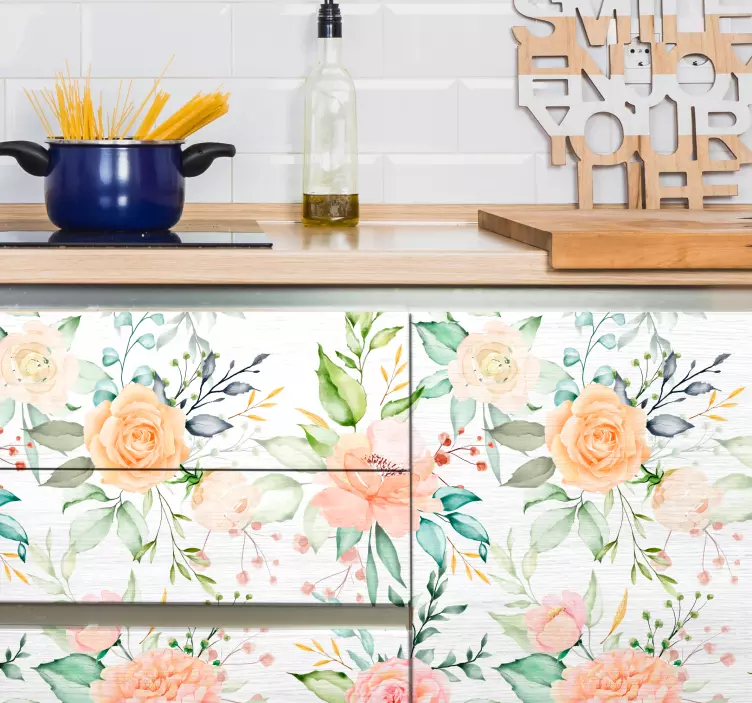 Autocolant cu model de ton pastel roz - TenStickers