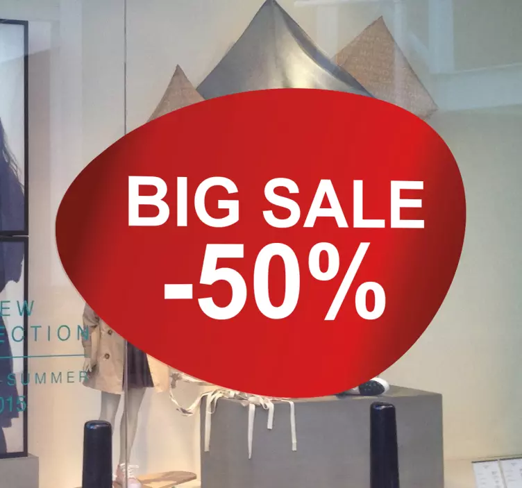 șablon personalizabil pentru magazinul roșu - TenStickers