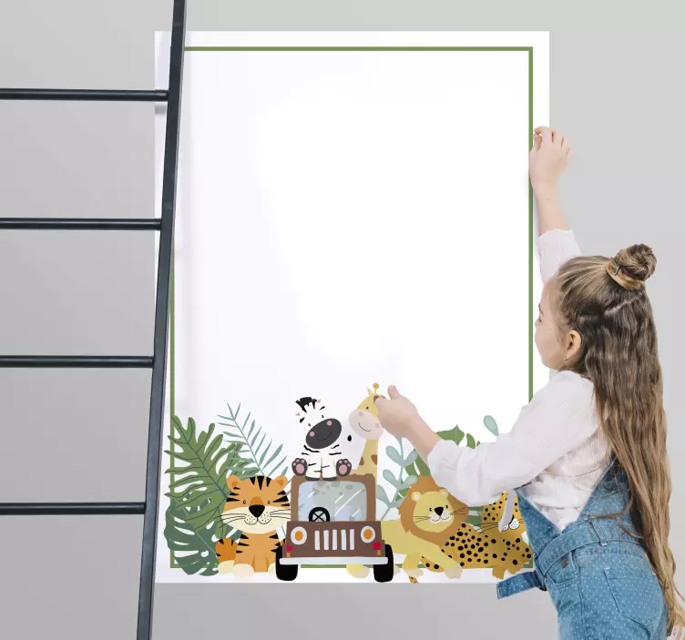 Animalele safari scriu pe autocolantul de vinil - TenStickers