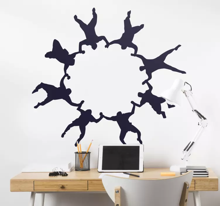 Scafandrii cerului în autocolant de cerc - TenStickers