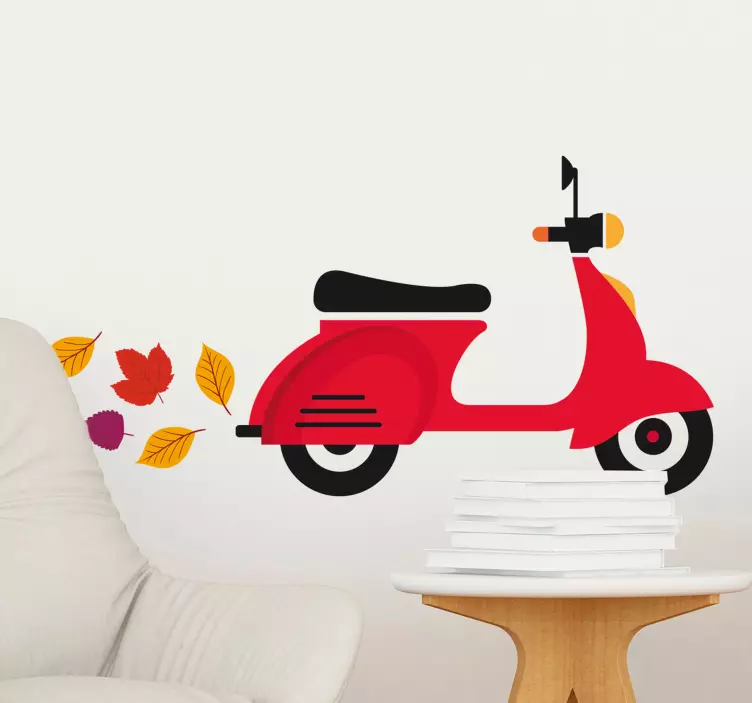 Scuter vespa lasa autocolant de perete - TenStickers