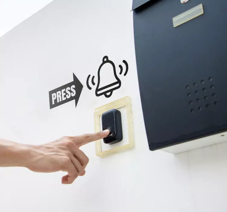 Semnează autocolante apasă clopoțelul - TenStickers