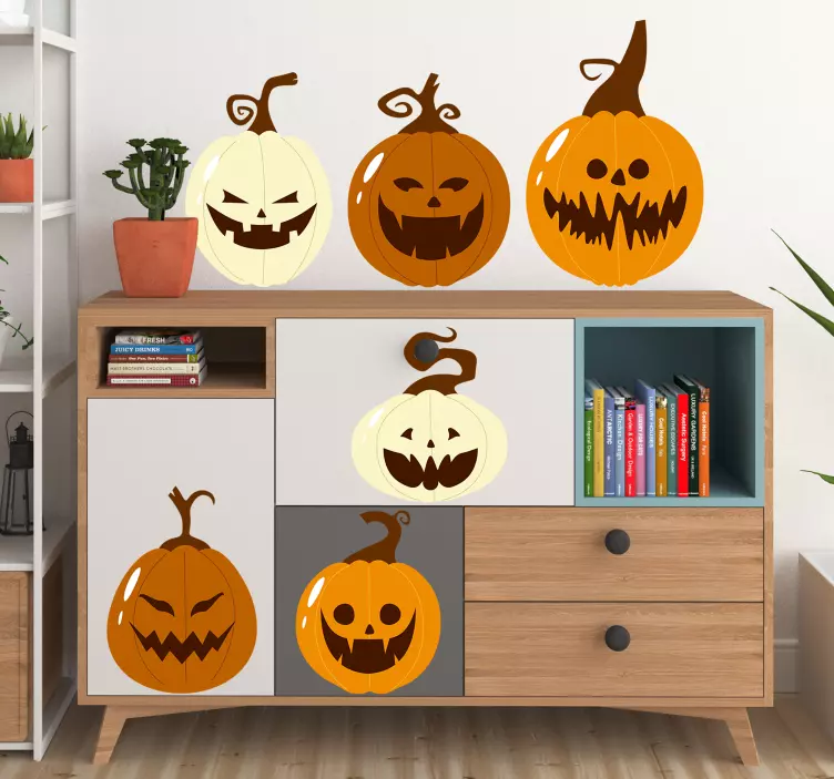 Set de autocolante de dovleci de halloween - TenStickers