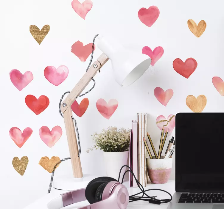 Set de inimi pentru iubitori dragoste autocolant - TenStickers